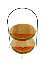 SOPORTE HIERRO PARA 2 TABLAS REDONDAS BERNAL ARTE